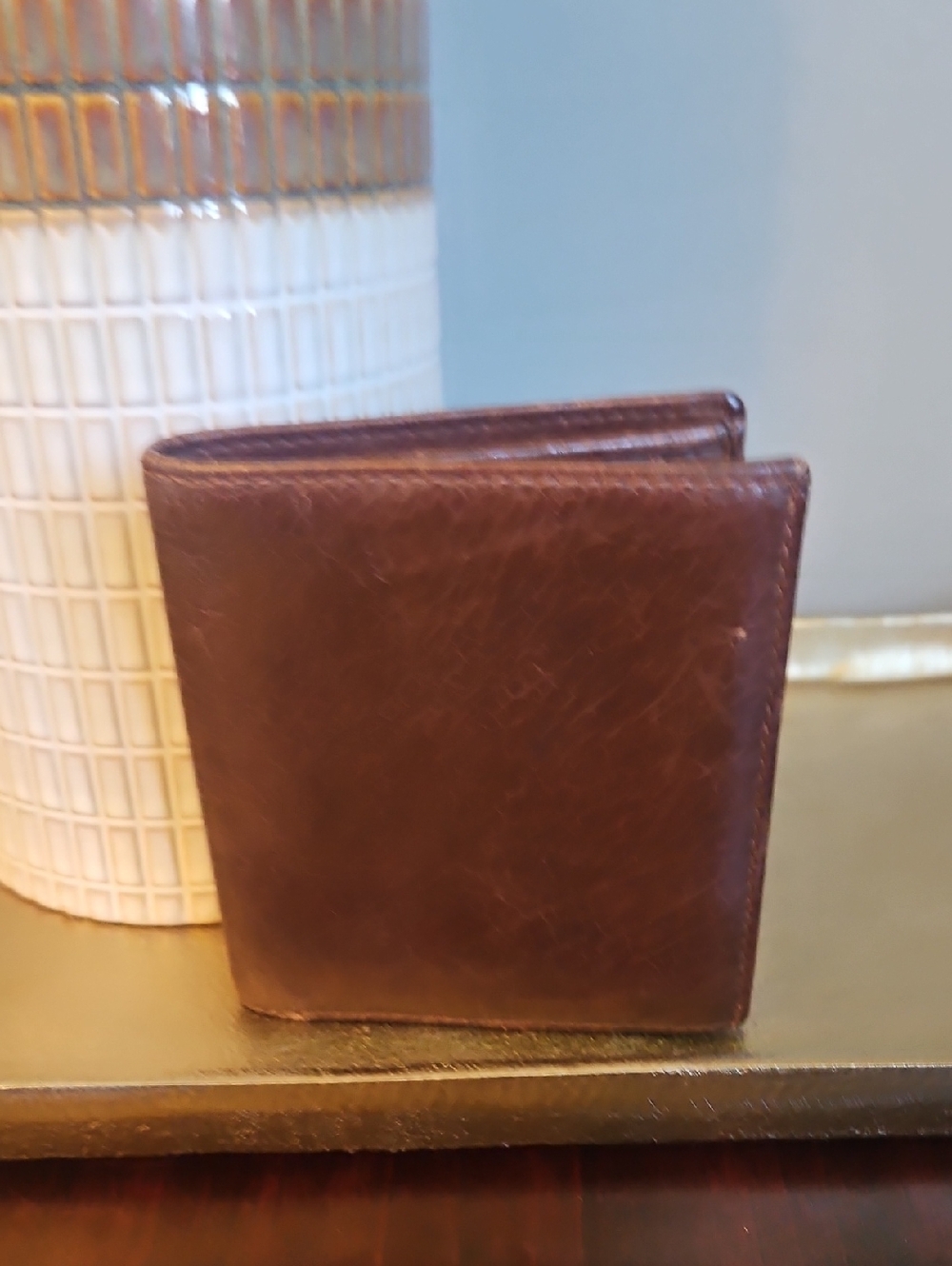 Mens Coach Classic Brown Leather Bi-Fold Wallet - Men